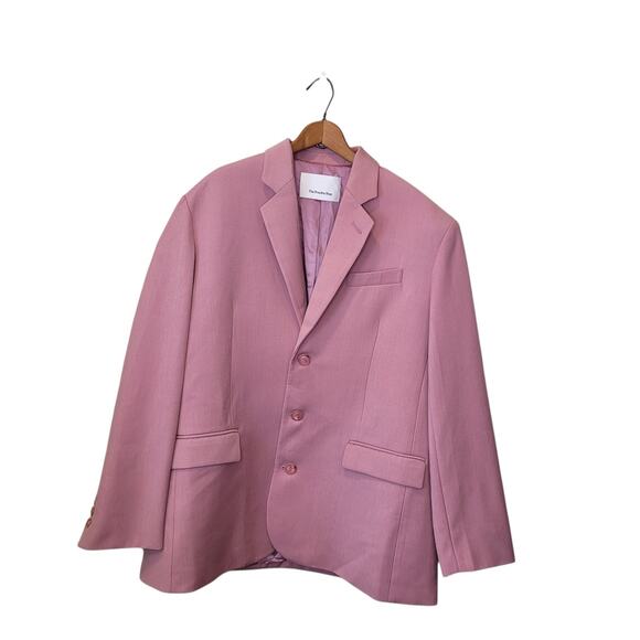 The Frankie Shop Womens Pink Oversized Gelso Blazer Jacket Size XS/S Minimalist - Picture 1 of 11